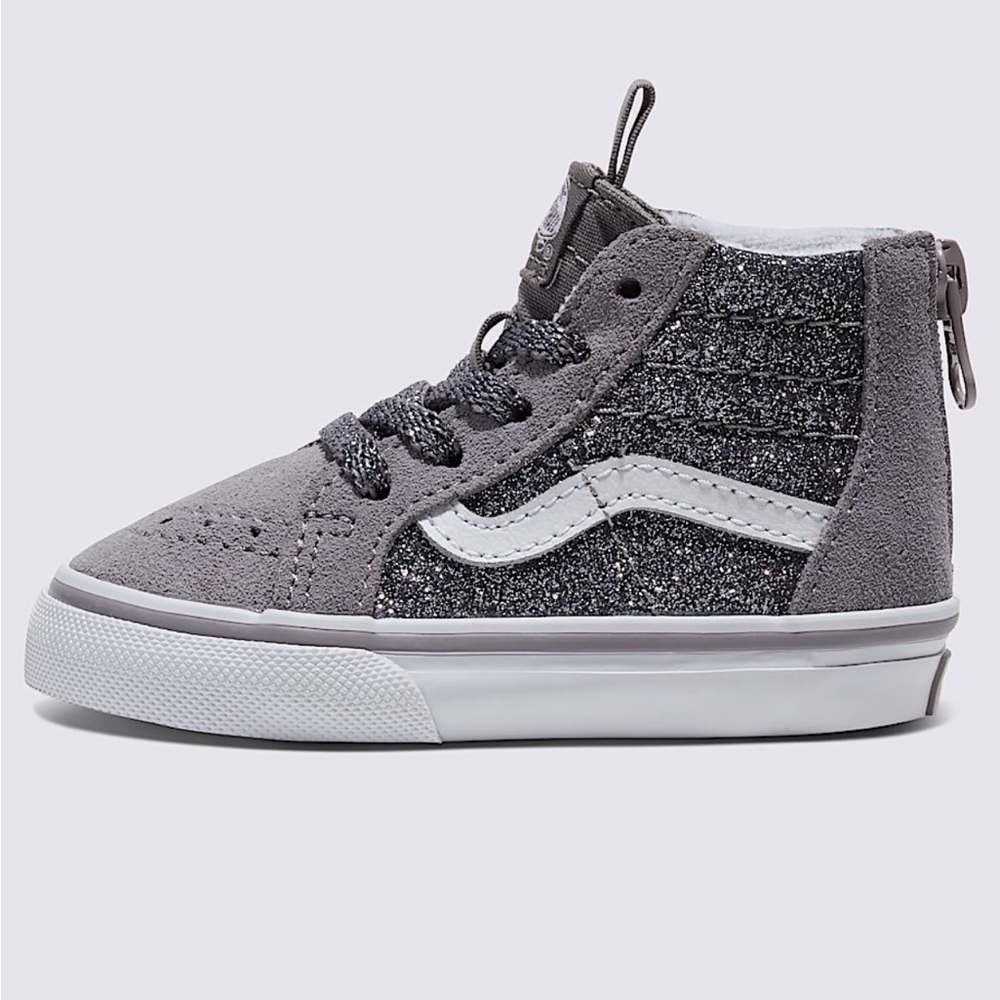 Vans Kids High-Top Sneakers - Gray and Glitter
